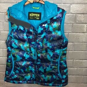Koppen - Bright Puffer Vest with Hood - S